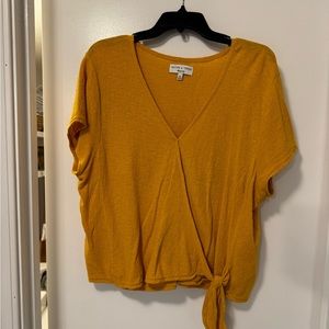 Madewell Crossover Tie Front Top